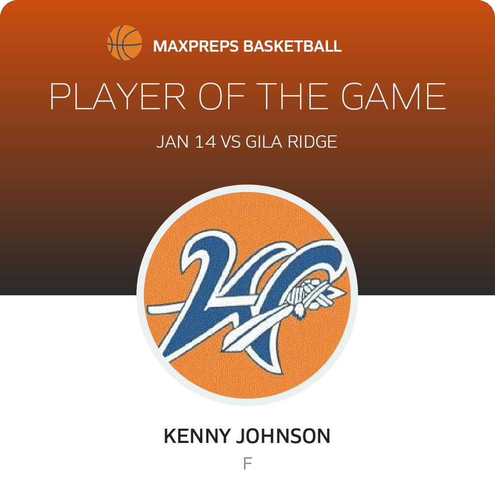 #21 Kenny Johnson Player of the Game badge