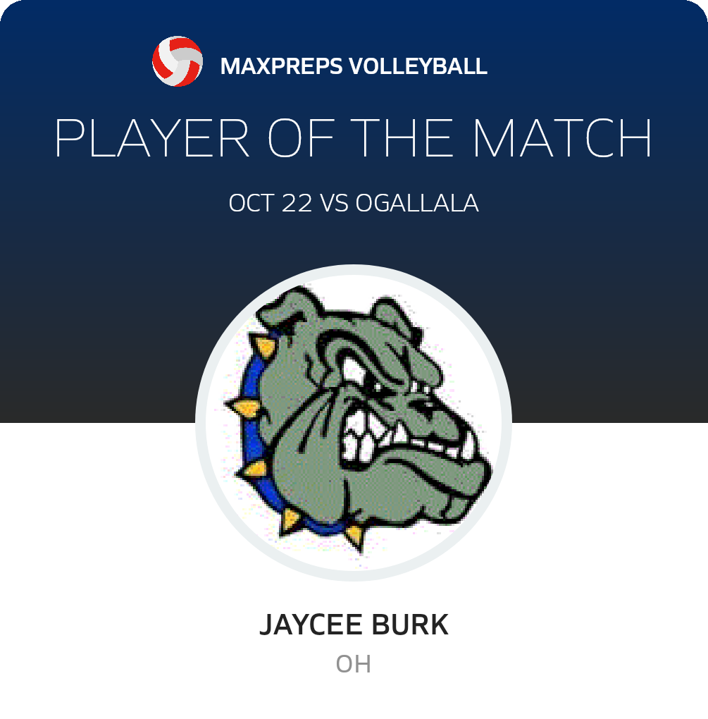 #4 Jaycee Burk Player of the Game badge