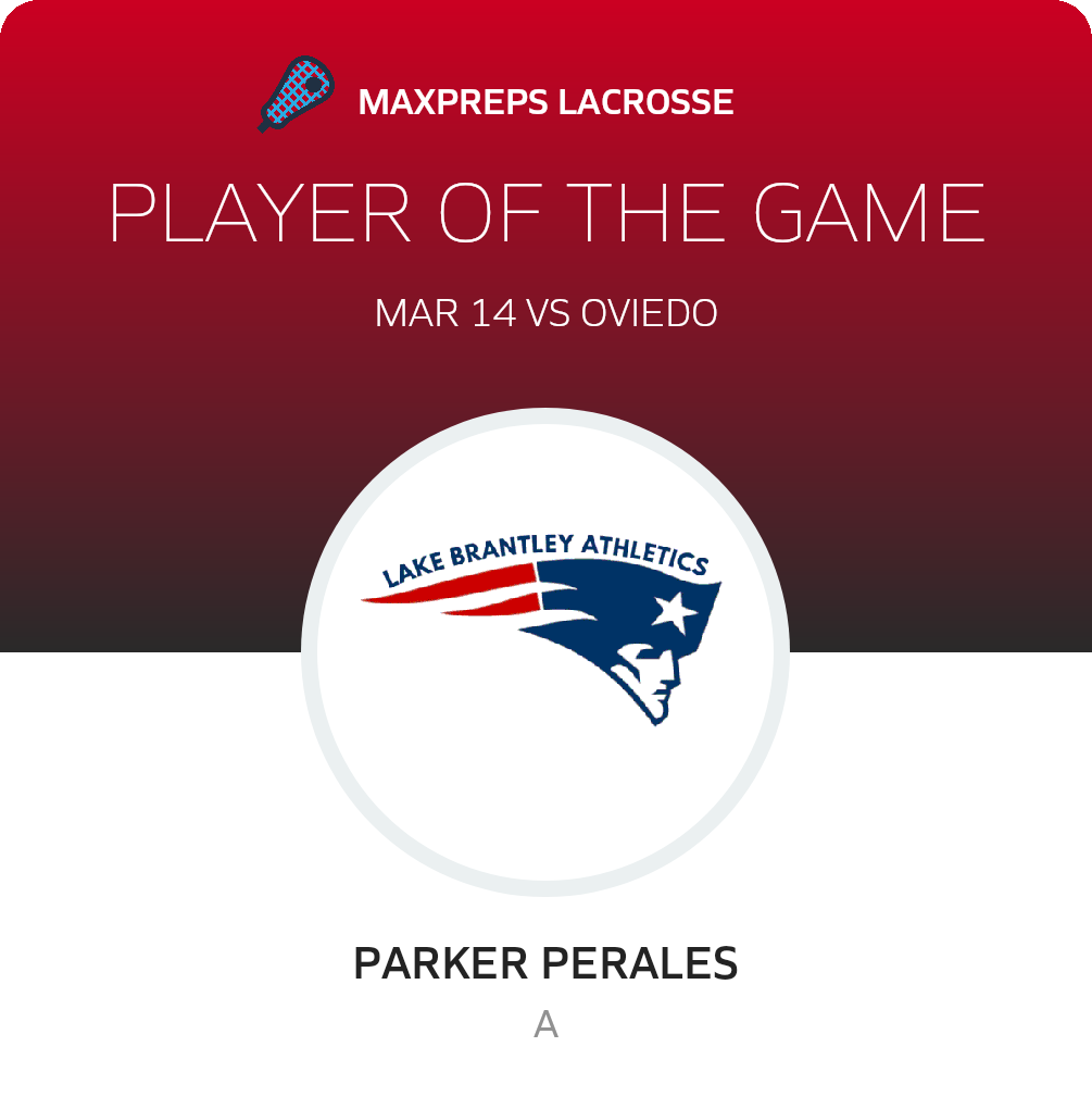 #5 Parker Perales Player of the Game badge