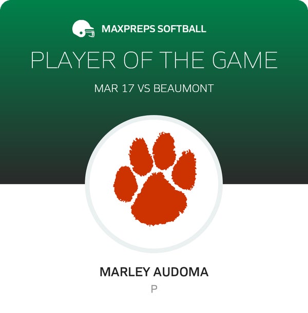 #13 Marley Audoma Player of the Game badge