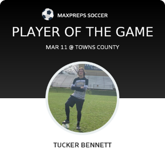 #31 Tucker Bennett Player of the Game badge