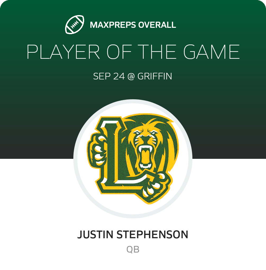 Justin Stephenson's High School Career Home
