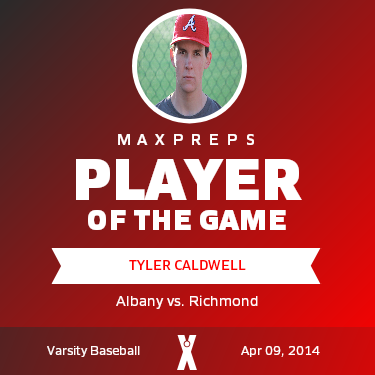 #25 Tyler Caldwell Player of the Game badge