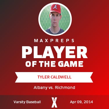 #25 Tyler Caldwell Player of the Game badge
