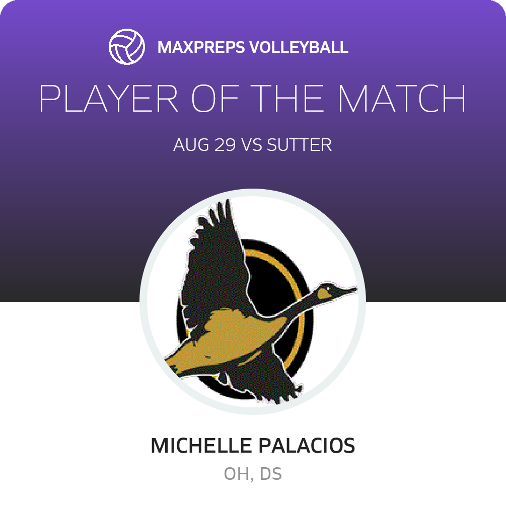 #10 Michelle Palacios Player of the Game badge