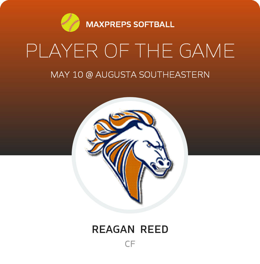#12 Reagan  Reed Player of the Game badge