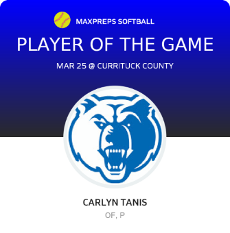 #4 Carlyn Tanis Player of the Game badge