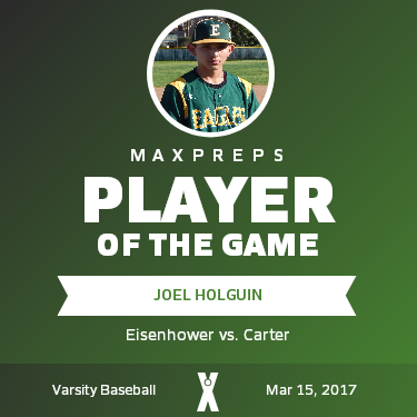 #2 JOEL HOLGUIN Player of the Game badge