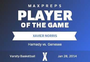 #10 xavier norris Player of the Game badge
