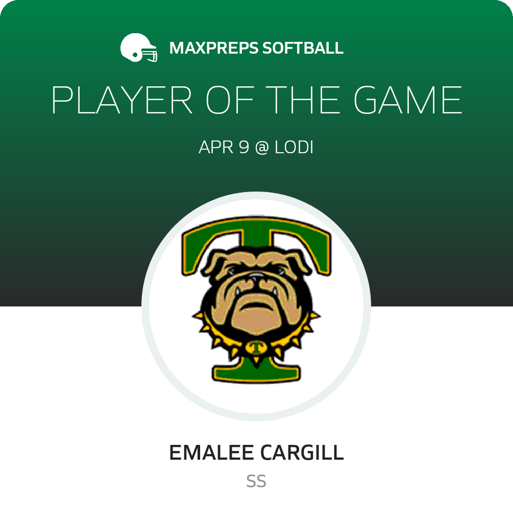 #7 Emalee Cargill Player of the Game badge