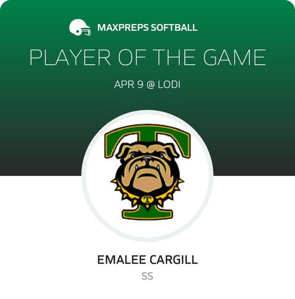 #7 Emalee Cargill Player of the Game badge