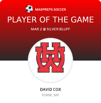 #5 David Cox Player of the Game badge