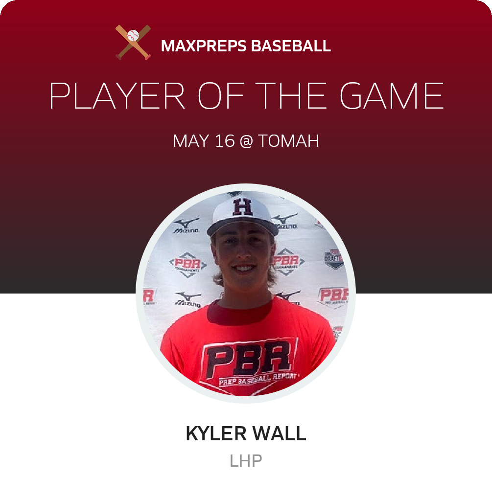 #24 Kyler Wall Player of the Game badge