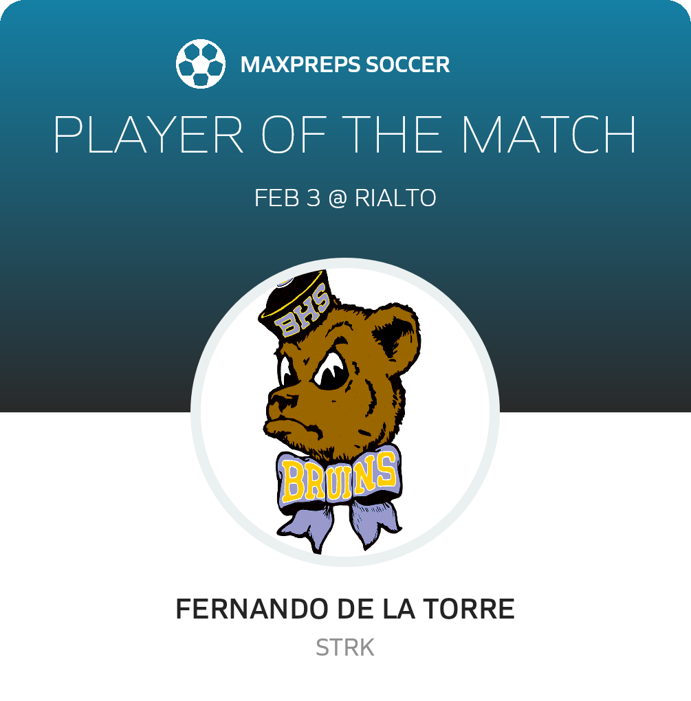 #9 F. De la torre Player of the Game badge