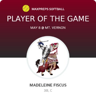 #16 Madeleine Fiscus Player of the Game badge