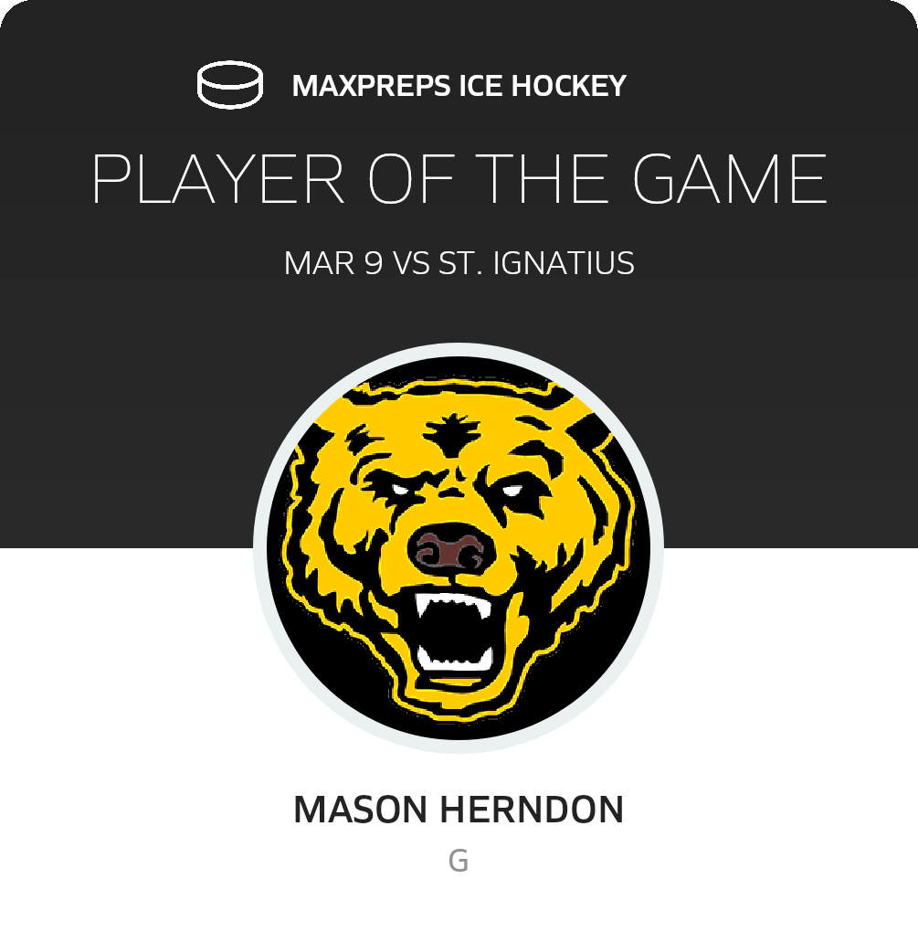 #35 Mason Herndon Player of the Game badge