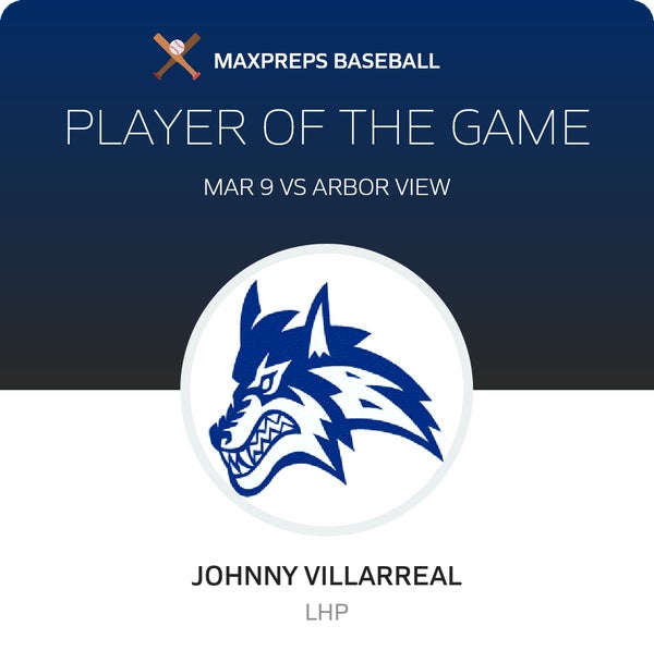 #7 Johnny Villarreal Player of the Game badge