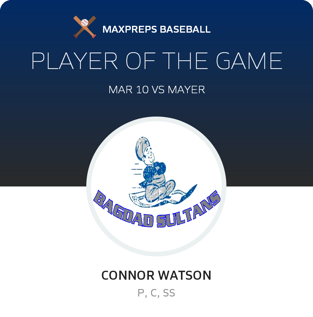 #11 Connor Watson Player of the Game badge