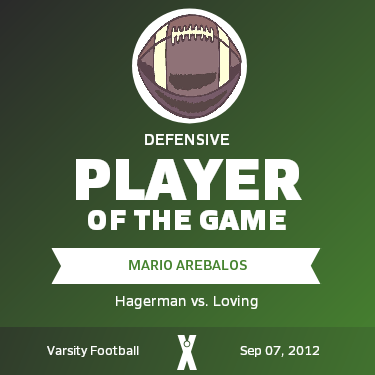 #19 Mario Arebalos Player of the Game badge