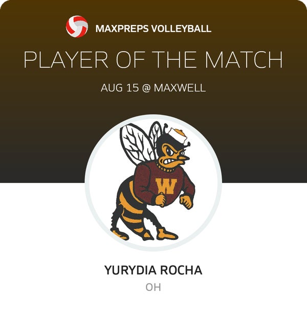 #7 Yurydia Rocha Player of the Game badge