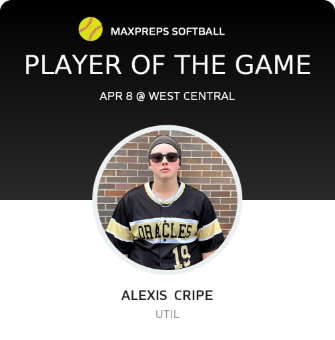 #19 Alexis  Cripe Player of the Game badge