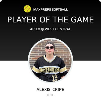 #19 Alexis Cripe Player of the Game badge