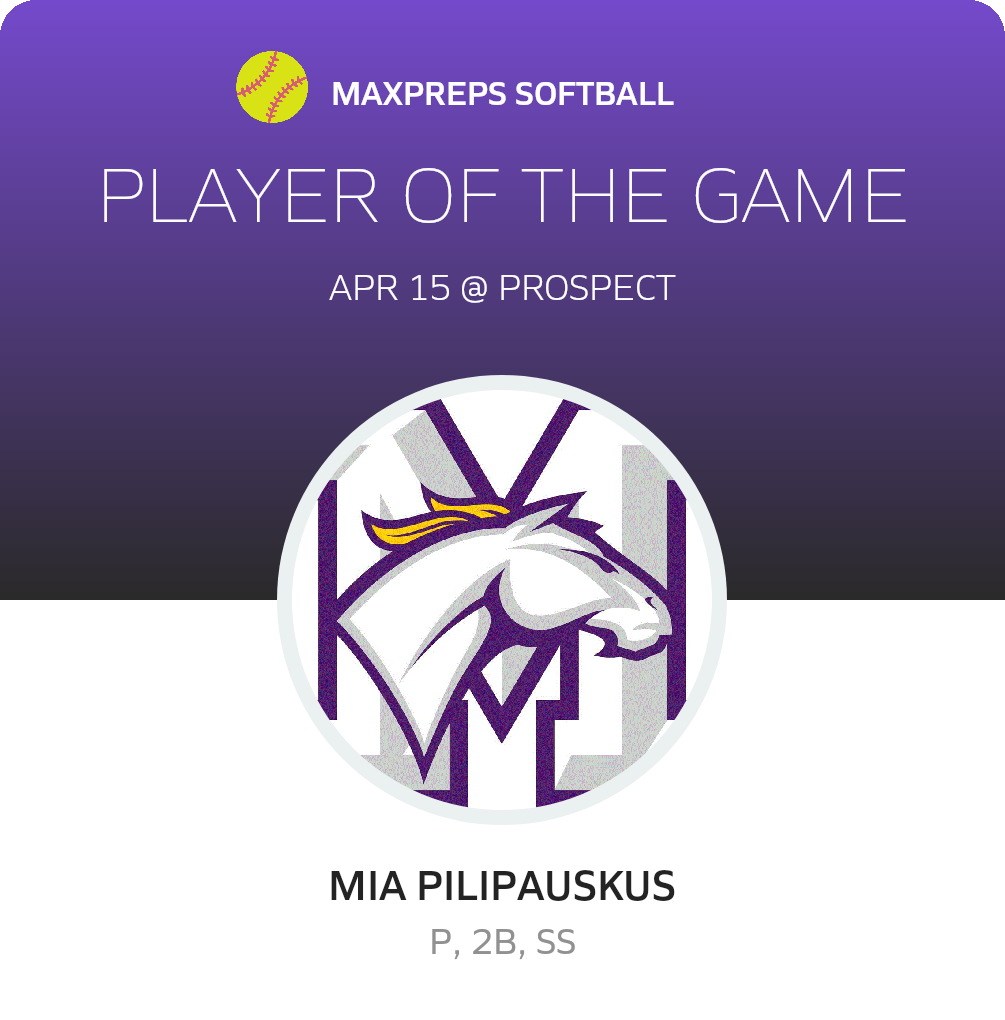 #16 Mia Pilipauskus Player of the Game badge