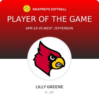 #4 Lilly Greene Player of the Game badge
