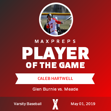 #22 Caleb Hartwell Player of the Game badge