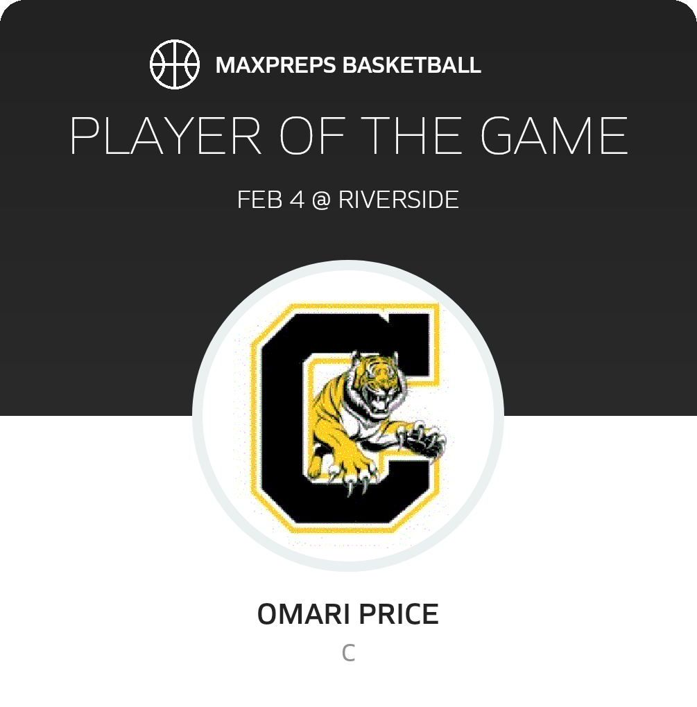 #1 Omari Price Player of the Game badge