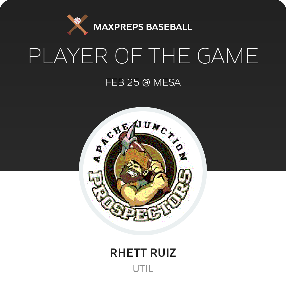 #31 Rhett Ruiz Player of the Game badge