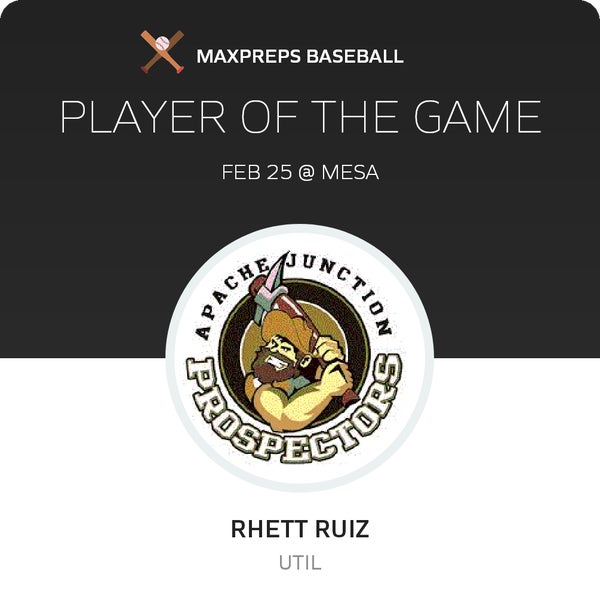#31 Rhett Ruiz Player of the Game badge