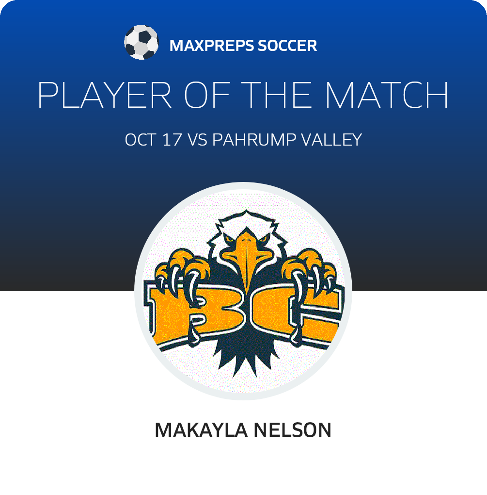 #4 Makayla Nelson Player of the Game badge
