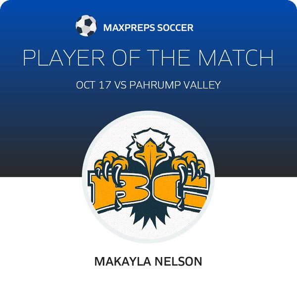 #4 Makayla Nelson Player of the Game badge