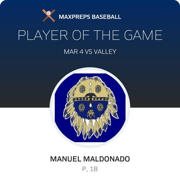 #7 Manuel Maldonado Player of the Game badge