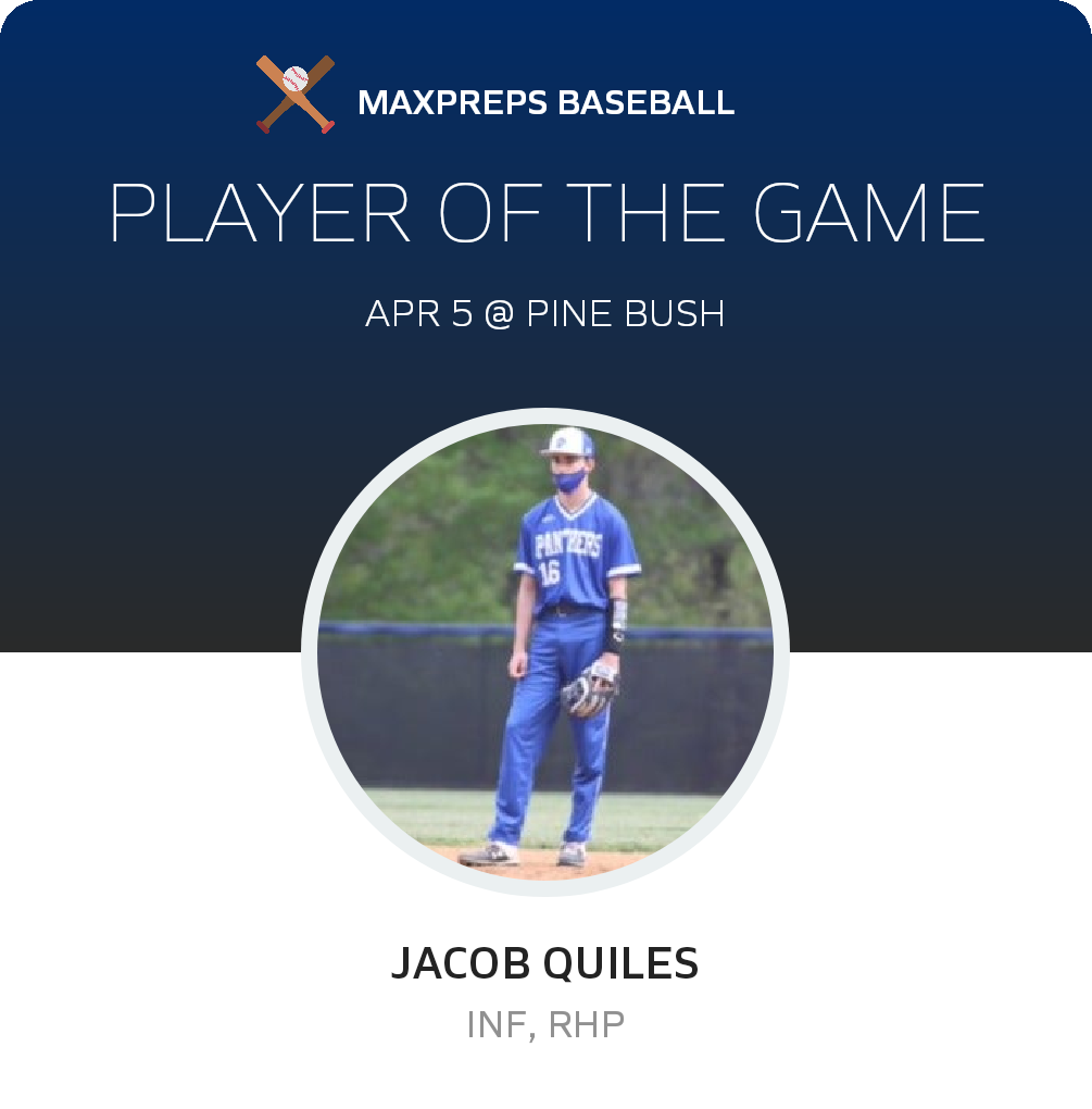 #16 Jacob Quiles Player of the Game badge