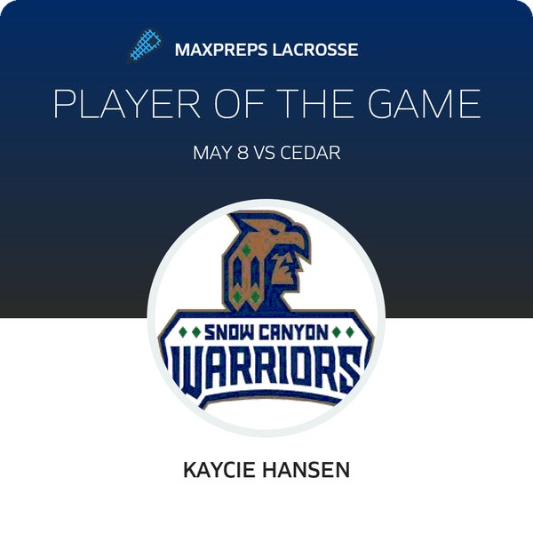 #23 Kaycie Hansen Player of the Game badge