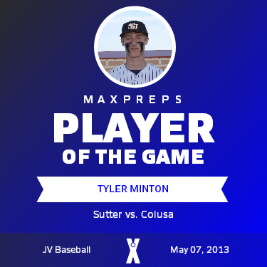 #5 Tyler Minton Player of the Game badge
