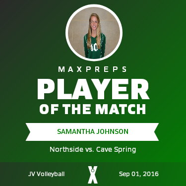 #10 Samantha Johnson Player of the Game badge