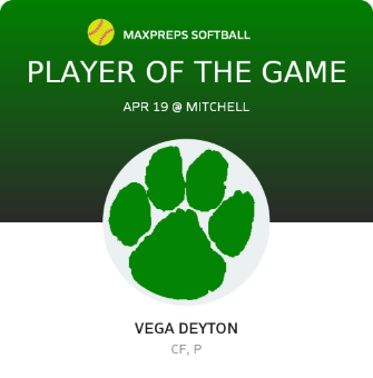 #3 Vega Deyton Player of the Game badge
