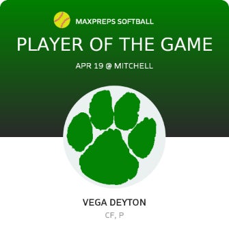 #3 Vega Deyton Player of the Game badge