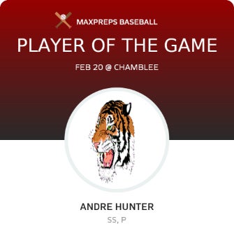 #2 Andre Hunter Player of the Game badge