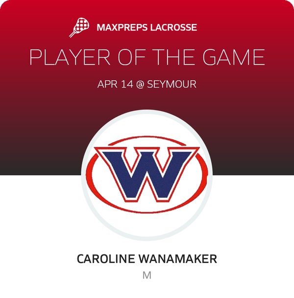 #27 Caroline Wanamaker Player of the Game badge