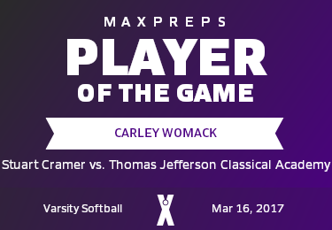 #1 Carley Womack Player of the Game badge