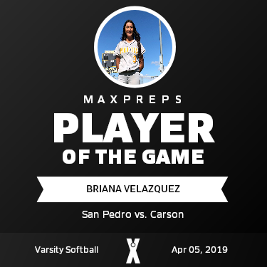 #3 Briana Velazquez Player of the Game badge