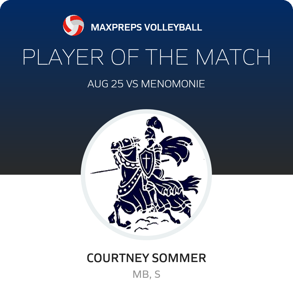#2 Courtney Sommer Player of the Game badge