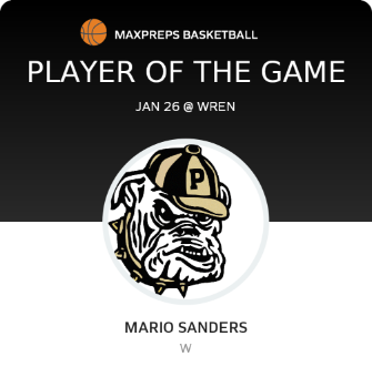 #3 Mario Sanders Player of the Game badge