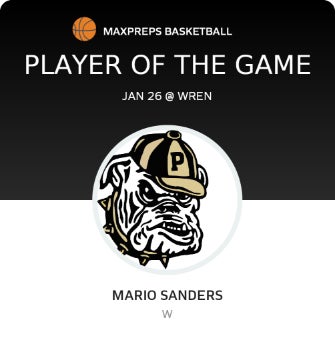 #3 Mario Sanders Player of the Game badge