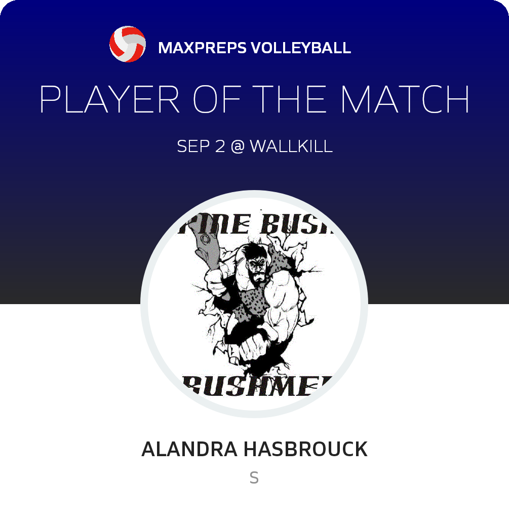 #8 Alandra Hasbrouck Player of the Game badge