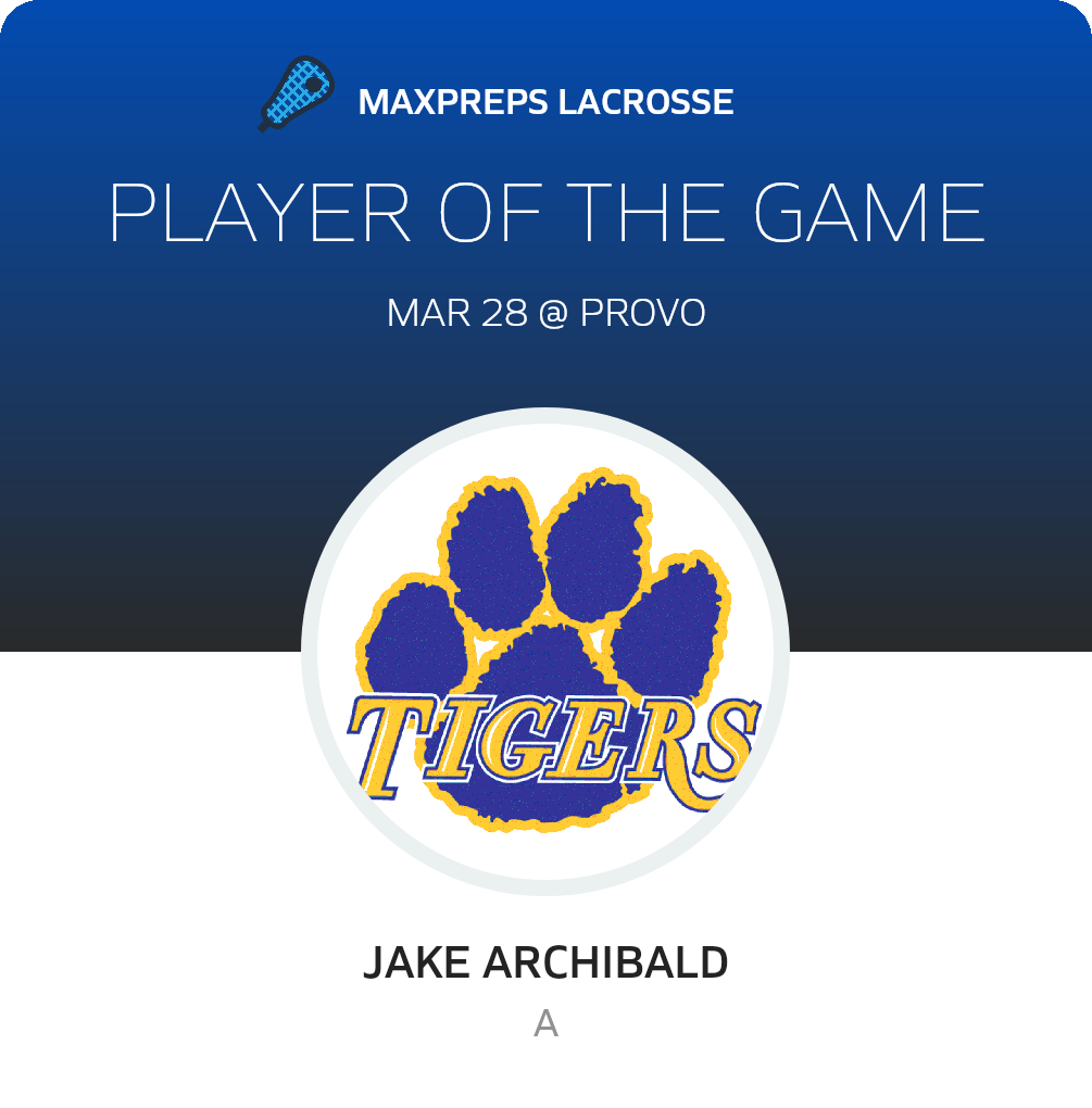 #17 Jake Archibald Player of the Game badge